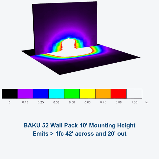 BAKU 47 Watts LED Full Cutoff Crescent Wall Pack, EXTREME-LIFE - Image 3