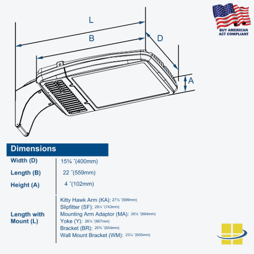 CARA 183w LED Area/Wall/Flood, Mounting Options, EXTREME-LIFE - Image 8