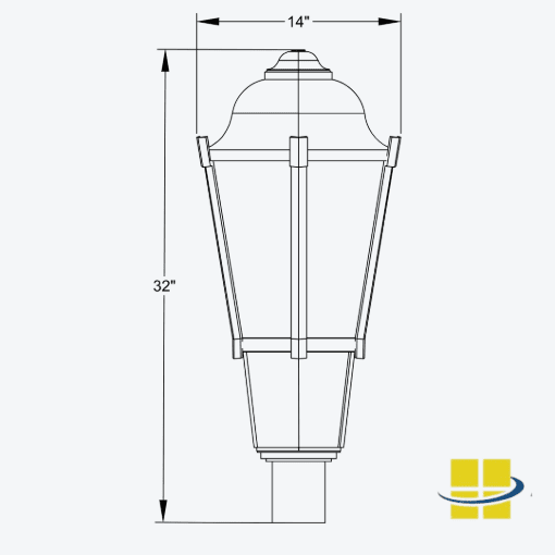 SWIS 20w Classic European Style Post-Top Light - Image 3