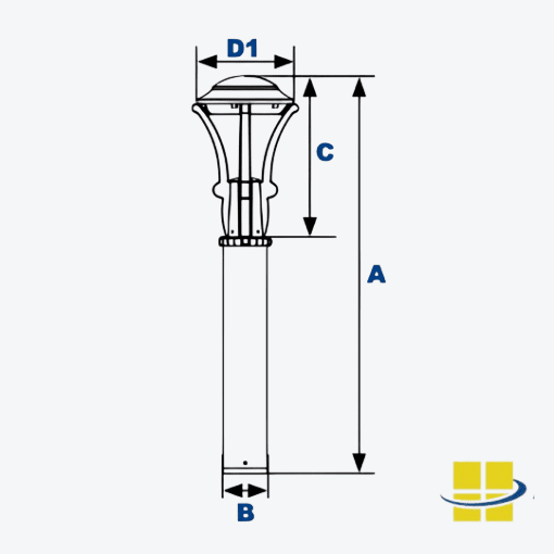 BOST 19w Classic Bostonian Style Bollard Light - Image 2
