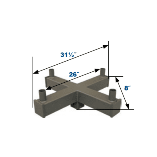 quad square vertical tenon dimensions